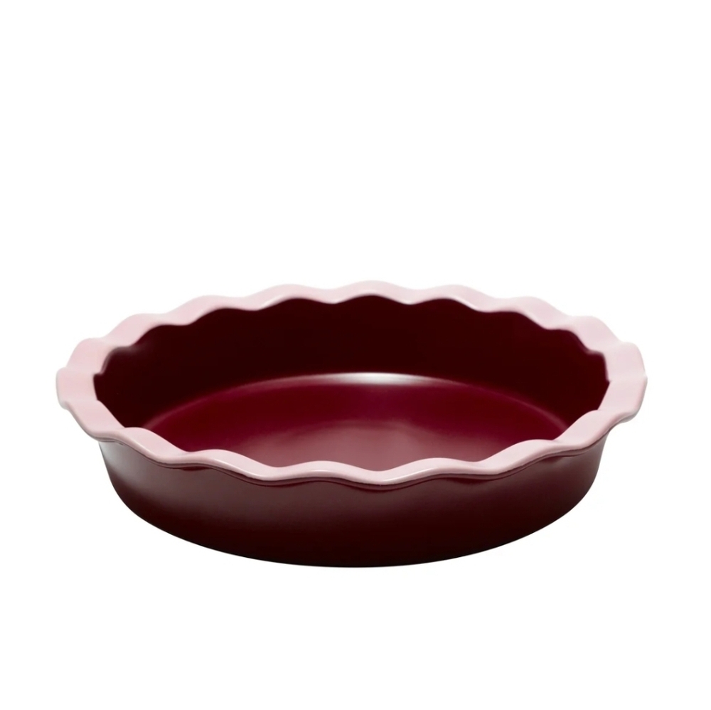 Noon & Moon Cherry Lacquer 9-inch Pie Dish, New Open Box